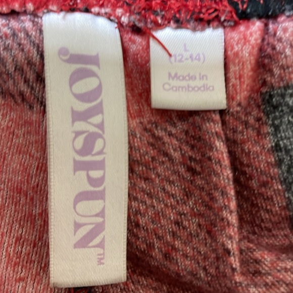 Joyspun Women's Black & Red Buffalo Print Pajamas. Very Good Condition. Size L. - Picture 14 of 14